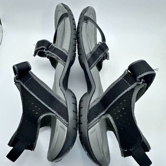 Teva Sanadals Womens 8 Verra Outdoor Strap Slingback Adustable Gray Black - Picture 7 of 10